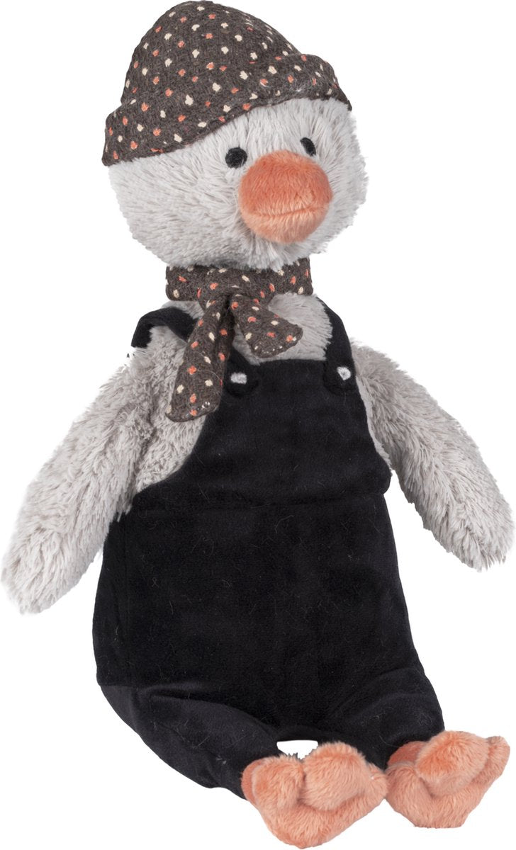 Happy horse pinguïn polar knuffel 37cm - zwart grijs - baby knuffel