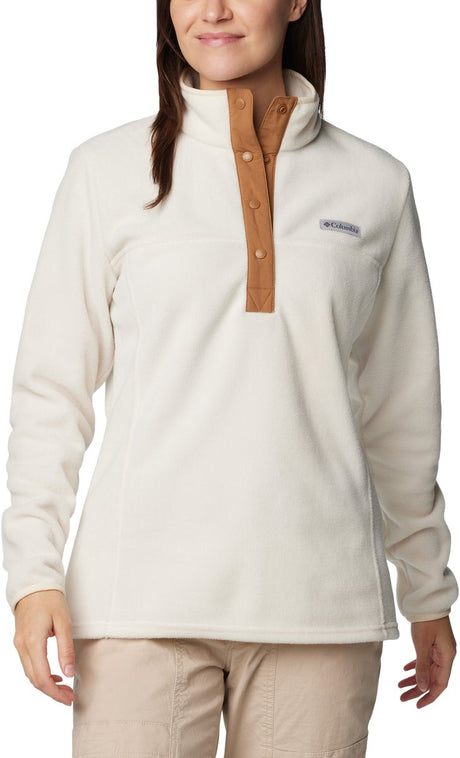 Columbia benton springs™ 1 2 snap pull over ii dames outdoortrui - chalk, camel brown l