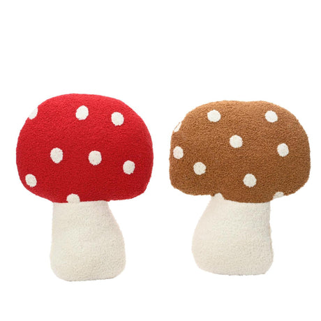 Decoris kussen paddenstoel polyester 37x32x5cm
