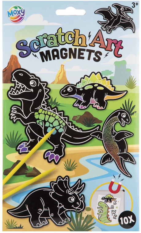 Creative craft group scratch magneten maken dino