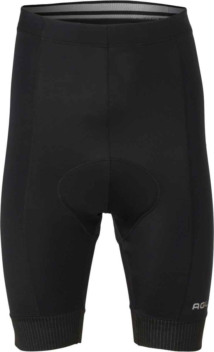Agu essential - fietsbroek - wielrenbroek met zeem - heren - s - zwart - comfortabele elastische tailleband - reflecterende details