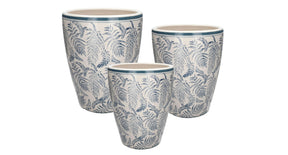 Set 3 pot daphne d42xh53 light blue