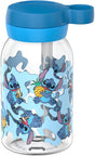 Mepal drinkfles met rietje campus - 450 ml - waterfles kinderen - lekdicht - hygiënische draaideksel - stitch