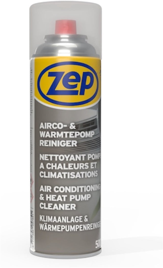 Zep airco- warmtepomp reiniger 500 ml – reinigend schuim voor airconditioning en warmtepompen – verwijdert pluis, roet en vuil – geen naspoelen nodig – frisse geur