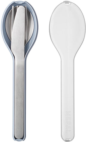 Mepal - ellipse bestekset 3-delig - mes. vork en lepel - rvs - nordic blue