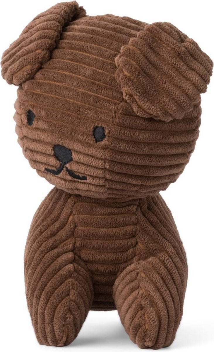 Bon ton toys nijntje - snuffy eco corduroy brown - 21 cm - 8