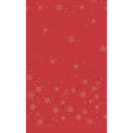 Duni tafellaken star shine red 138x220cm