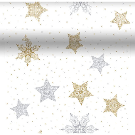 Duni 3-in-1 snowstars white 40x480