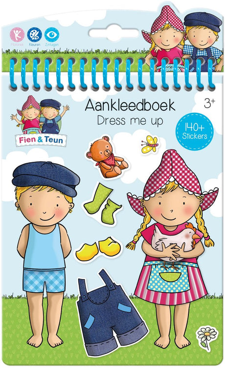 Bambolino fien teun aankleedboek dress me up mode - stickerboek - kleurboek - 24-delig - peuter en kleuter speelgoed - knutselen - voor meisjes - vanaf 3 jaar - speelgoed kinderen - toys