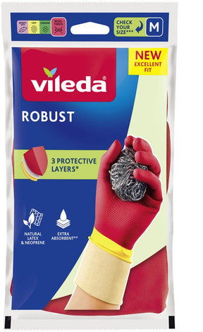 Vileda handschoenen robust medium - 1 paar