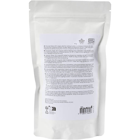 Creativ company sojawas voor kaarsen in potten - creme 250gr.