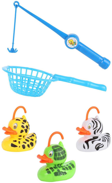 Toi-toys play out visspel vang de eend met hengel en net