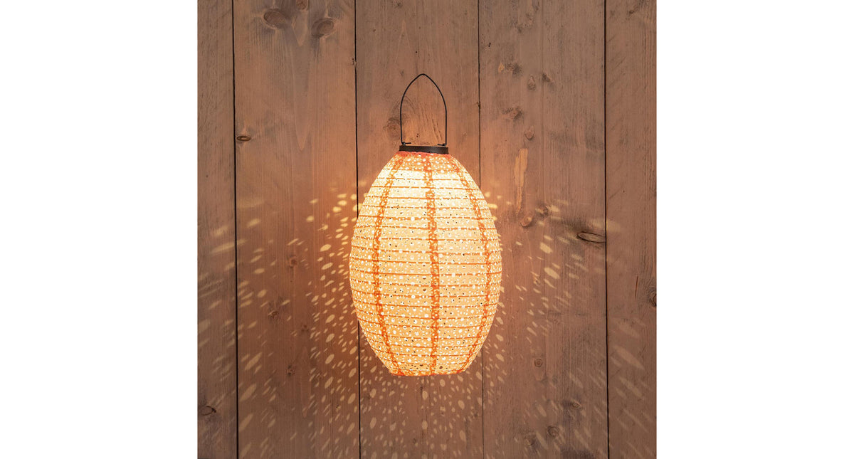 Solar lampion 22x32cm koraal marrakesh