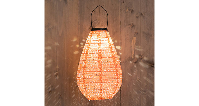 Solar lampion 20x29cm koraal marrakesh