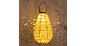 Solar lampion 20x29cm oker geel marrakesh