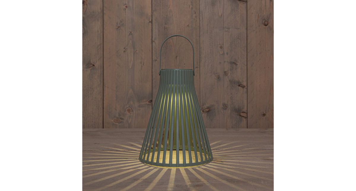 Hanglamp solar 1 led 20x20x24cm olijf