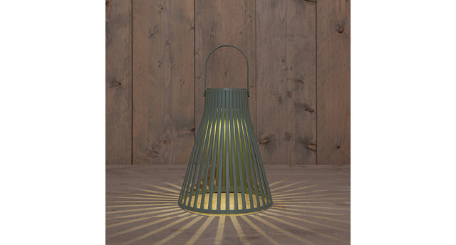 Hanglamp solar 1 led 20x20x24cm olijf