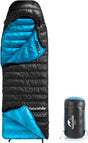 Naturehike cw400 - mummy slaapzak - large - 220cm x 85cm - ultralicht - dons - zwart
