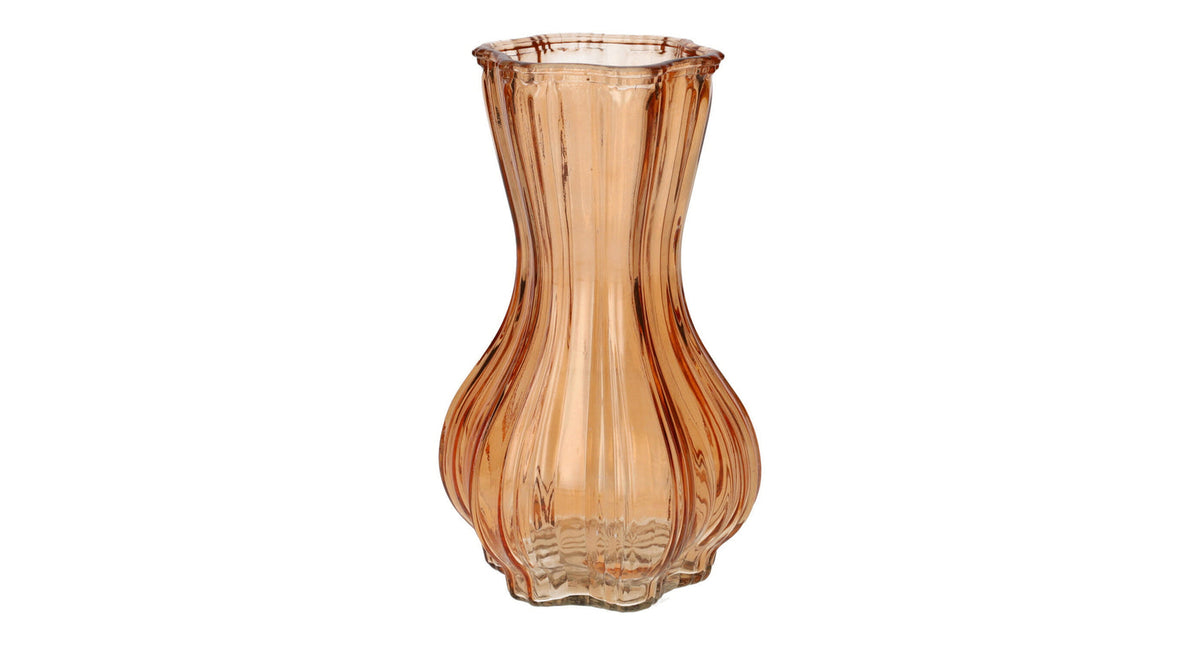 Vase miley d9.2 12.2xh20.5cm peach