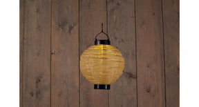Solar lampion taupe 20cm led warm wit