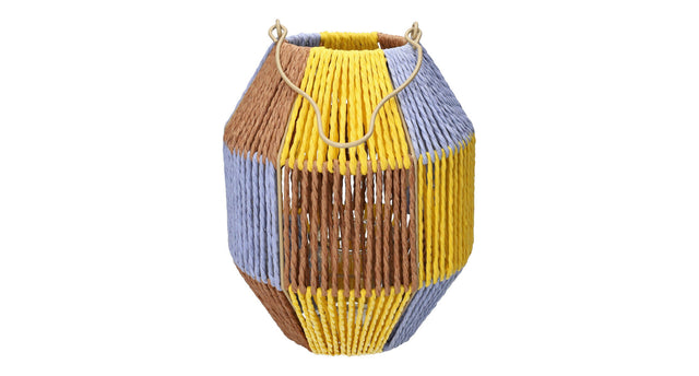 Lantern lucera d20xh24.5cm ochre lilac