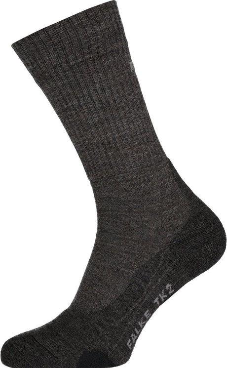 Falke tk2 wool anti-blaar dik wol functioneel materiaal wandelsokken heren grijs - maat 42-43