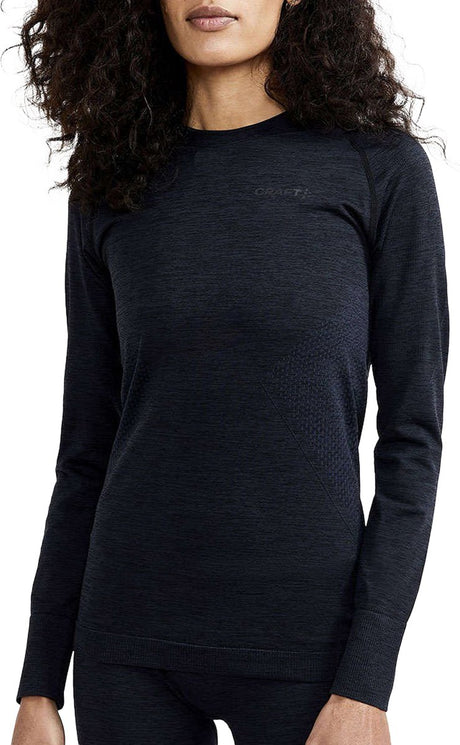 Craft core dry active comfort ls w dames thermoshirt - zwart m