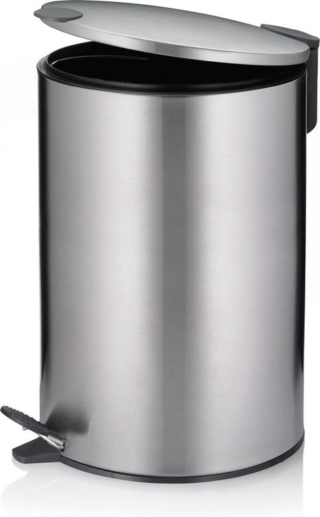 Kela pedaal afvalemmer, 12 l, zilver - | mats