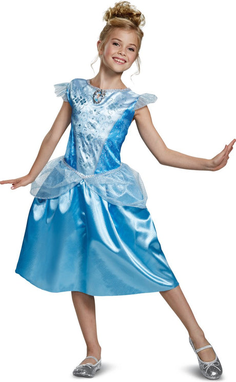 Disguise disney prinses - cinderella, cinderella classic , maat m (7-8 jaar), meisjes m