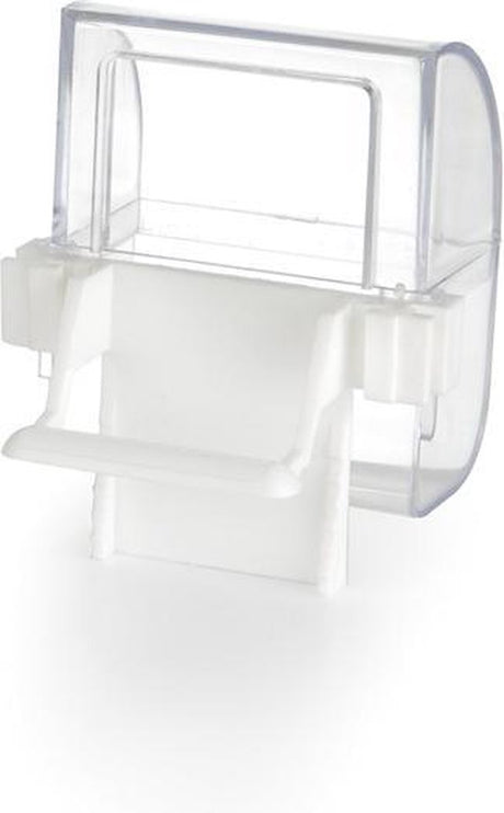 Beeztees voer- en drinkbak - vogel - transparant wit - 2st