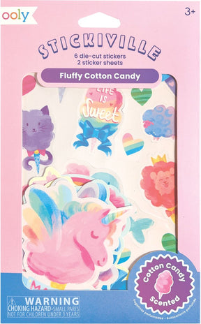 Ooly - stickiville - fluffy - suikerspin geurende stickers