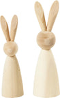 Creativ company houten konijnen, h: 12+14 cm, 2 stuks, populier