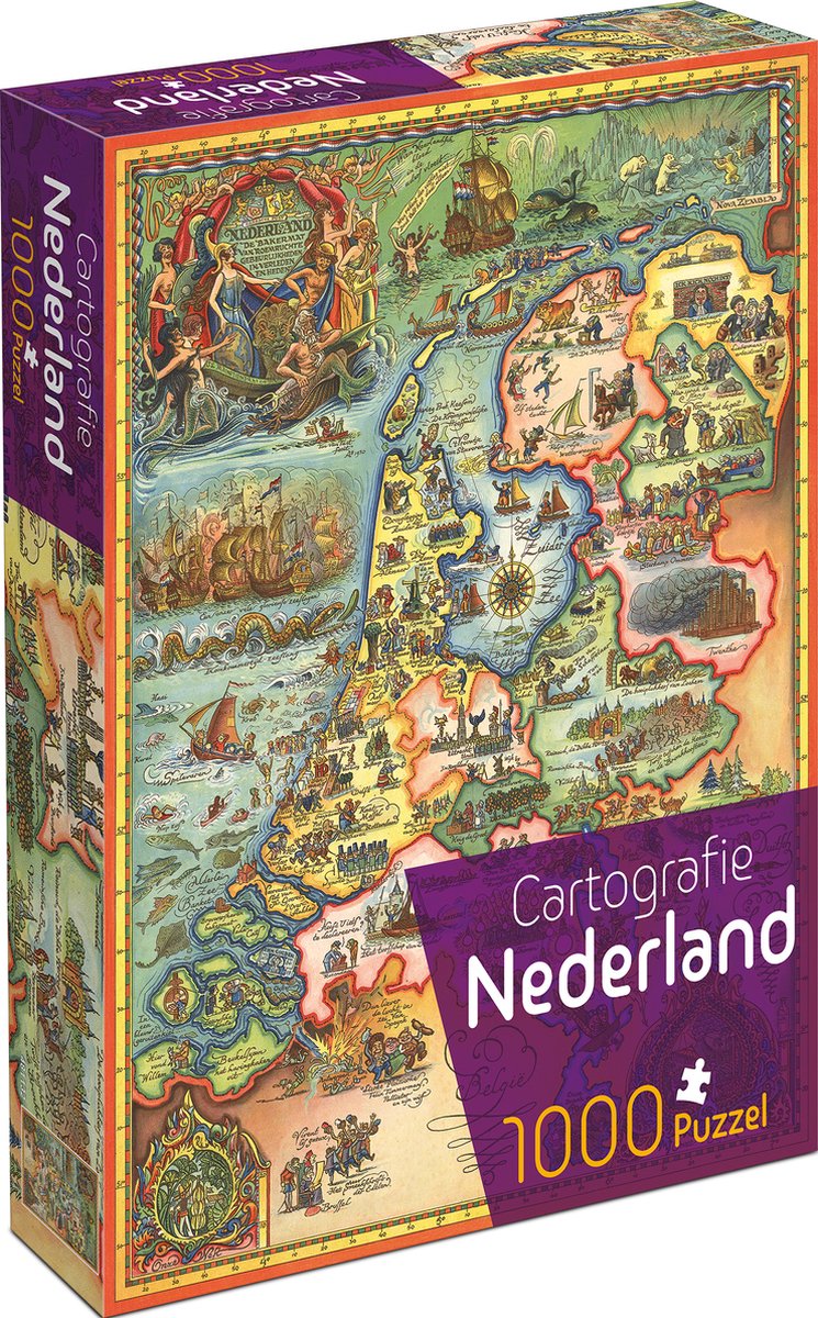 Tucker's fun factory cartografie nederland (1000) - legpuzzel