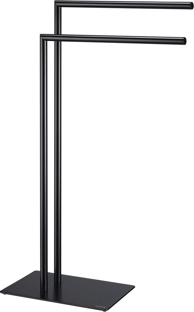 Sealskin tube - handdoekrek 2-armig vrijstaand - geschikt voor 2 handdoeken - zwart