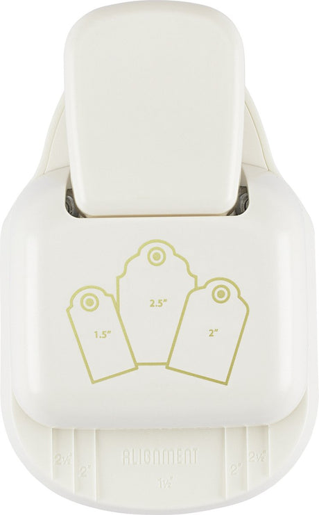 Vaessen creative pons - 3 in 1 label pons - 3,8 - 5,1 - 6,4 cm - geschulpt - ivoor