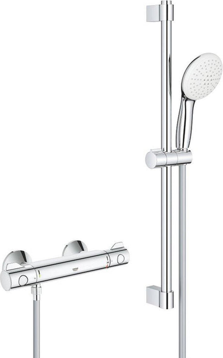 Grohe grohtherm 800 comfortset 150mm met koppelingen 60cm chroom