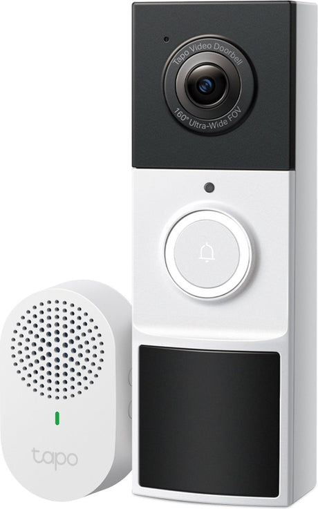Tp-link tapo d210 draadloze video deurbel op batterij - inclusief chime gong - 2k video - zonder abonnement - ip65 - slimme deurbel