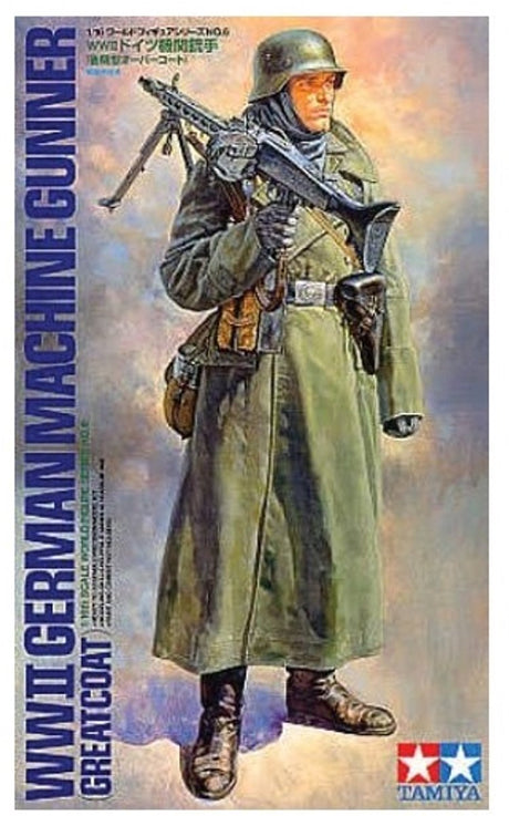 Tamiya modelbouwpakket militaire voertuigen - 36306 wwii german machine gunner - greatcoat plastic - 1:16 - modelbouw