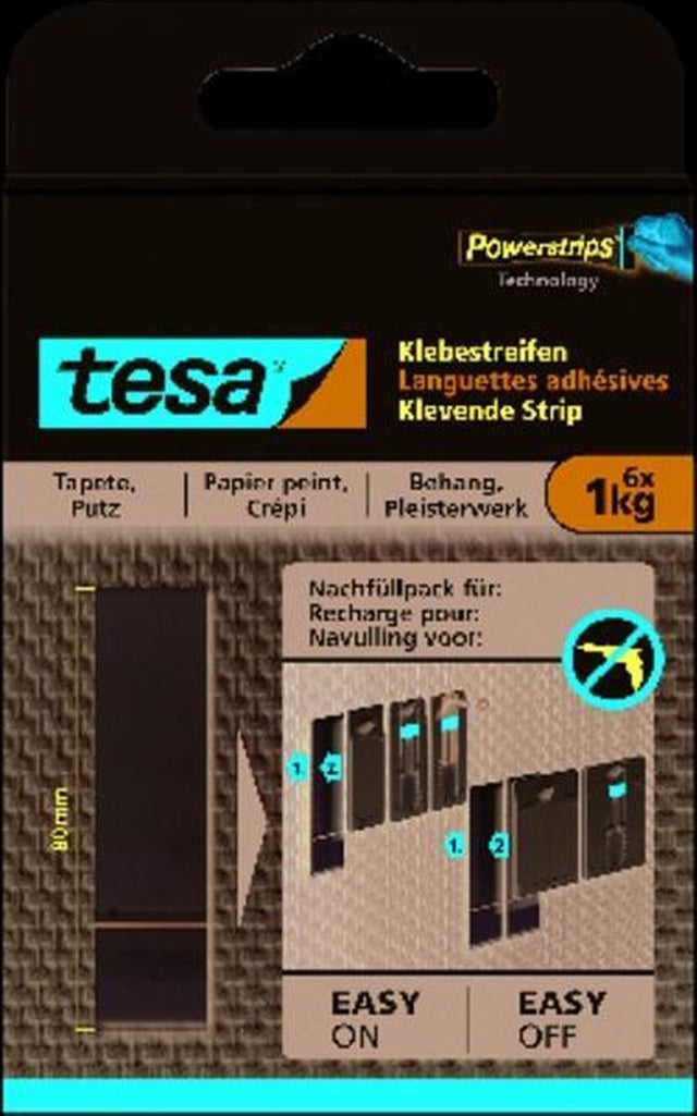 Tesa klevende strip voor behang en pleister