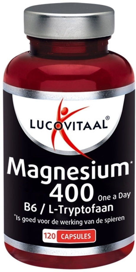 Lucovitaal magnesium 400 met vitamine b6 l-tryptofaan 120 capsules