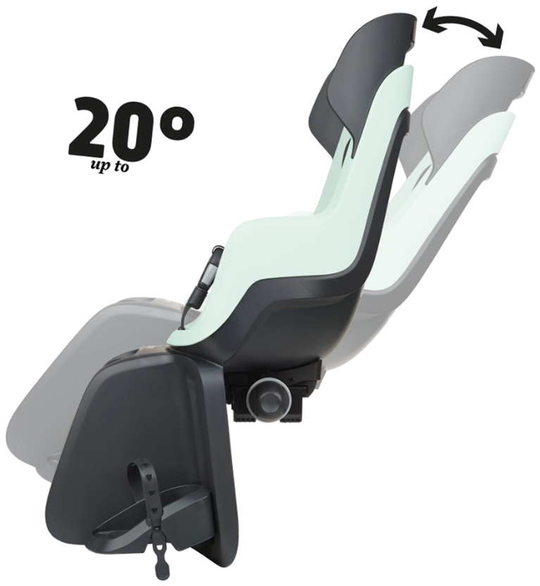 Asiento infantil de Bobike detrás de Go Maxi RS con confirmación de marco (FF) y menta de modo de suspensión