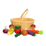 Pic wooden vegetables in picnic basket 11dlg.