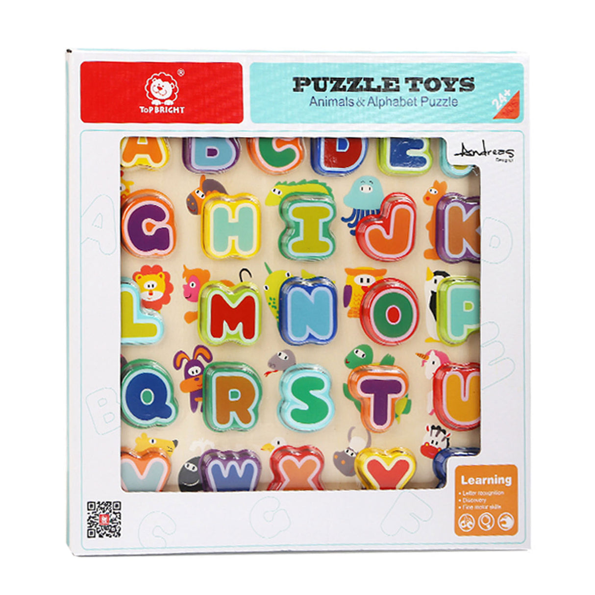 Topbright Wooden Puzzle Animals and Alphabet, 30.