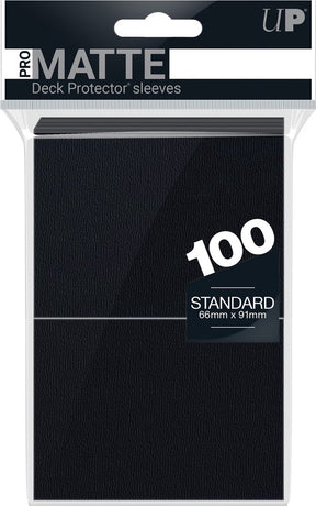 Ultra pro 100 standard pro-matte deck protector sleeves (zwart)