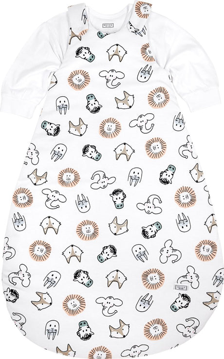 Meyco baby animal baby slaapzak rond tweedelig - multicolour - 74 80 - 2.5 tog
