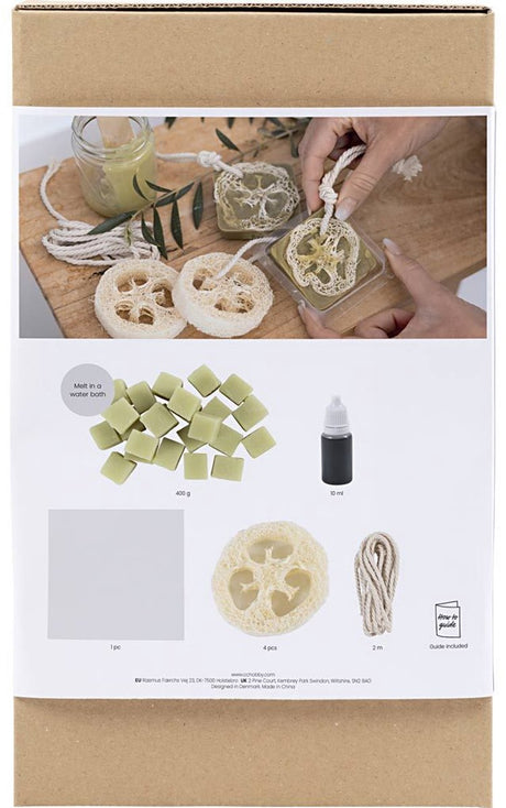 Creativ company cc hobbyset zeep maken loofah olijfgroen