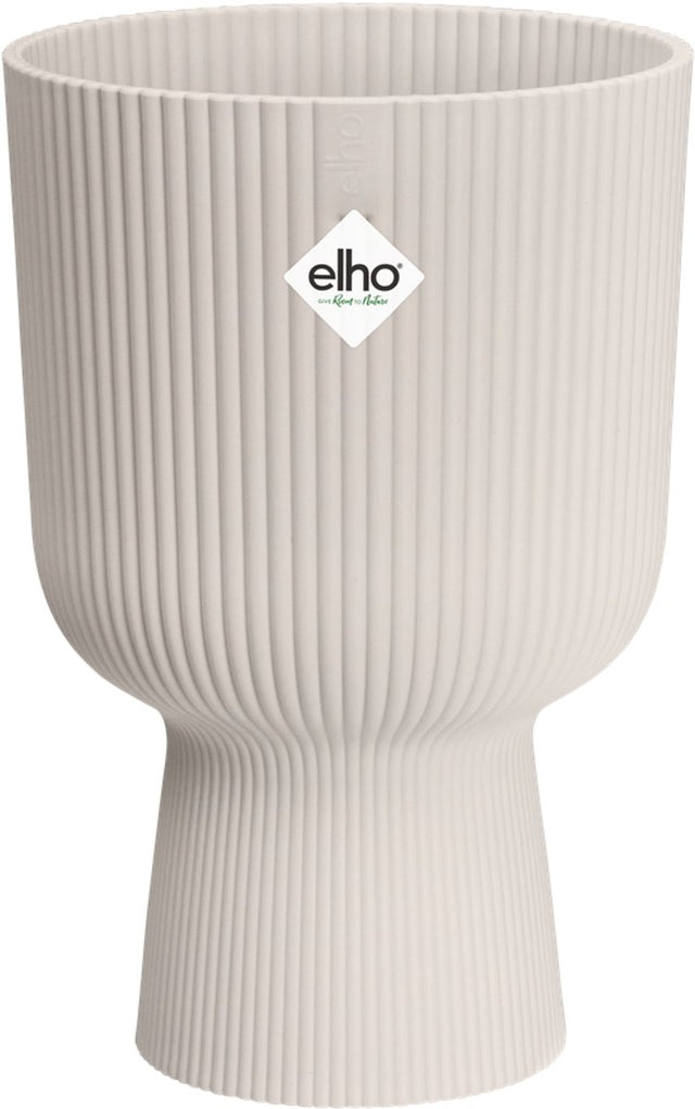 Elho vibes fold coupe 14 - bloempot voor binnen - 100% gerecycled plastic - ø 13.9 x h 21.0 cm - linen white