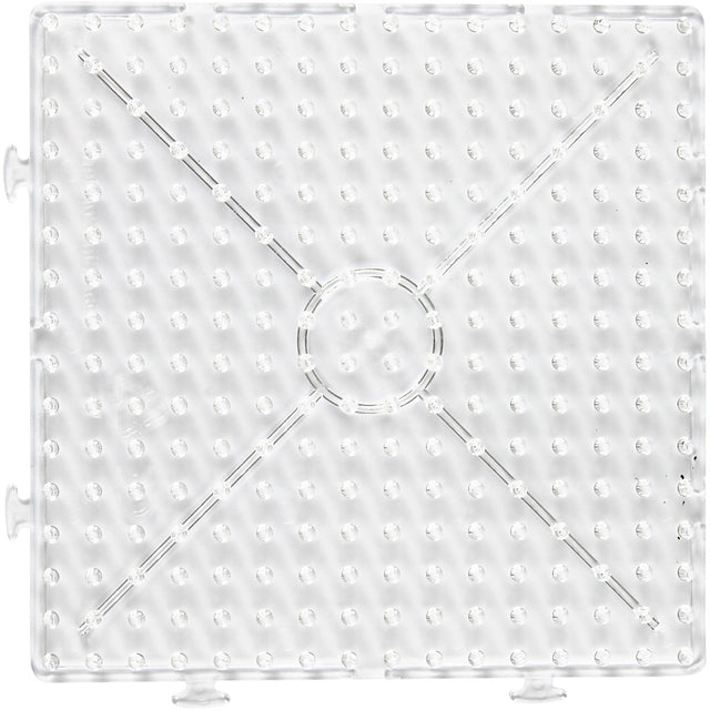 Nabbi grondplaat voor strijkkralen - strijkkralenbord - onderplaat - groot vierkant - jumbo grote strijkkralen - 15x15cm - 1 stuk