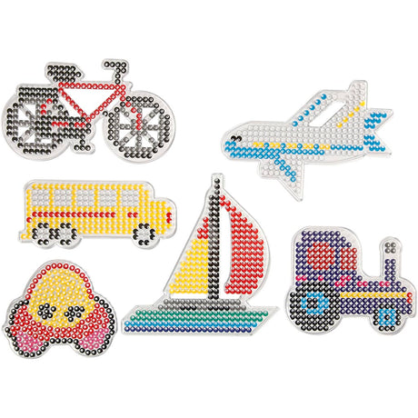 Creativ company http: www.cchobby.nl onderplaat-auto-vliegtuig-boot-trekker-bus-en-fiets-afm-9x9-5-11x16-cm-medium-6-stuk-1-doos