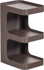 Woood vire bijzettafel - metaal - donkerbruin - 54x35x25